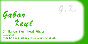 gabor keul business card